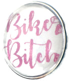 Pink Biker B*tch Harley Davidson Motorcycle Mama Cool 18MM - 20MM Fashion Snap Jewelry Charm