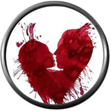 Splash Art Happy Valentines Day Couple Embracing Heart Celebrate Holiday 18MM - 20MM Snap Jewelry Charm