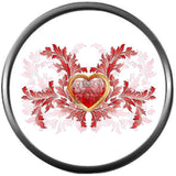 Beautiful Artistic Gold Heart In Art Happy Valentines Day Celebrate Holiday 18MM - 20MM Snap Jewelry Charm