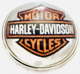 Harley Davidson Motorcycle 2 Biker Babe Large 18MM - 20MM Snap Charm for Snap Jewelry