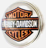 Harley Davidson Motorcycle 2 Biker Babe Large 18MM - 20MM Snap Charm for Snap Jewelry