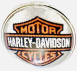 Harley Davidson Motorcycle 2 Biker Babe Large 18MM - 20MM Snap Charm for Snap Jewelry