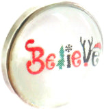 2 Christmas Holiday Snap Charms 18MM - 20MM Snap Charm for Snap Jewelry