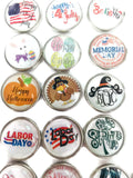 20 Different Holiday Snap Charms 18MM - 20MM Snap Charm for Snap Jewelry