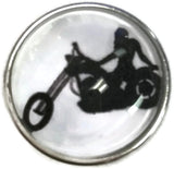 Woman on Motorcycle Harley Davidson Motorcycle Mama 18MM - 20MM Snap Charm