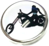 Woman on Motorcycle Harley Davidson Motorcycle Mama 18MM - 20MM Snap Charm