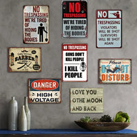 The Tin Wall Metal Garage Sign for Mancave Warning Fart Zone Enter At Your Own Risk