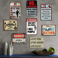 The Tin Wall Metal Garage Sign for Mancave Warning No Fart Zone