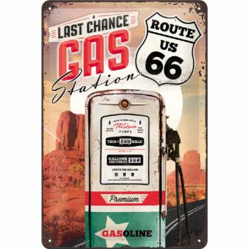 The Tin Wall Metal Garage Sign for Mancave Last Chance Gas Station Route 66