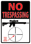 The Tin Wall Metal Garage Sign for Mancave No Trespassing You Are Here Bullseye