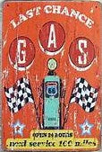 The Tin Wall Metal Garage Sign for Mancave Last Chance Gas Route 66