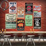 The Tin Wall Metal Garage Sign for Mancave Route 66 Classic Red Motorcycle