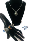 Love You To The Moon Snap Jewelry Necklace Bracelet Set w/8 Reg and 2 Mini Size Charms