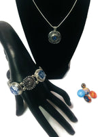 Love You To The Moon Snap Jewelry Necklace Bracelet Set w/8 Reg and 2 Mini Size Charms