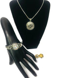 Pure Brilliance Fashion Snap Jewelry Necklace Bracelet Set Plus 4 Charms Beautiful & Classy