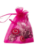 Ruby Red Fashion Snap Jewelry Necklace Bracelet Set Plus 4 Charms Beautiful & Classy