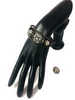 Mystic Fashion Snap Jewelry Brown Leather Bracelet Set With 2 Charms Modern And Classy