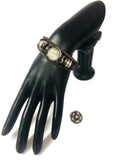 Mystic Fashion Snap Jewelry Brown Leather Bracelet Set With 2 Charms Modern And Classy