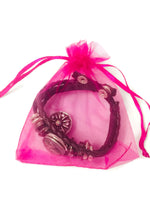 Mystic Fashion Snap Jewelry Brown Leather Bracelet Set With 2 Charms Modern And Classy