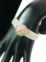 Peace and Brilliance Fashion Snap Jewelry Necklace Bracelet Set Plus 4 Charms Beautiful & Classy
