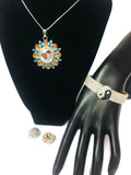 Peace and Brilliance Fashion Snap Jewelry Necklace Bracelet Set Plus 4 Charms Beautiful & Classy