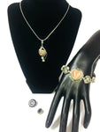 Heart & Soul Fashion Snap Jewelry Necklace Bracelet Set Plus 2 Regular and 2 Mini Size Charms