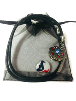 NFL Fashion Snap Jewelry Houston Texans Logo Necklace Set With 2 Charms For Football Fans