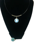 NFL Fashion Snap Indianapolis Colts Logo Necklace Set With 2 Charms For Football Fans