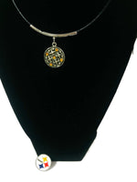 NFL Fashion Snap Jewelry Pittsburgh Steelers Logo Necklace Set With 2 Charms For Football Fans