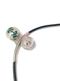 NFL Fashion Snap New York Jets Logo Necklace Set With 2 Charms For Football Fans