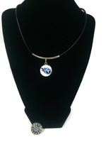 NFL Fashion Snap Jewelry Tennessee Titans Logo Necklace Set With 2 Charms For Football Fans