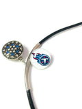 NFL Fashion Snap Jewelry Tennessee Titans Logo Necklace Set With 2 Charms For Football Fans