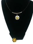 NFL Fashion Snap New Orleans Saints Logo Necklace Set With 2 Charms For Football Fans