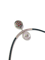 NFL Fashion Snap Jewelry Kansas City Chiefs Logo Necklace Set With 2 Charms For Football Fans
