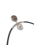 NFL Fashion Snap Jewelry Kansas City Chiefs Logo Necklace Set With 2 Charms For Football Fans