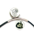 NFL Fashion Snap Oakland Raiders Logo Necklace Set With 2 Charms For Football Fans