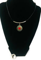 NFL Fashion Snap Jewelry Atlanta Falcons Logo Necklace Set With 2 Charms For Football Fans