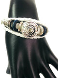 NFL Fashion Snap Indianapolis Colts Logo White Leather Bracelet  With 2 Charms For Football Fans