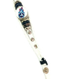 NFL Fashion Snap Jewelry Tennessee Titans Logo Leather Bracelet With 2 Charms For Football Fans