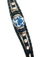 NFL Fashion Snap Los Angeles Rams Logo Leather Bracelet  With 2 Charms For Football Fans