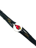 NFL Fashion Snap Arizona Cardinals Logo Leather Bracelet  With 2 Charms For Football Fans