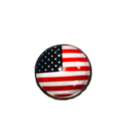 Fashion Snap Jewelry USA Patriotic Flag Snap Charm