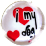 I Love My Dog Fashion Snap Jewelry Snap Charm