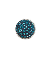Blue / Turquoise Lot Of 4 Rhinestone Charms 18MM - 20MM Snap