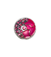 Pretty in Pink Sparkle Lot Of 4 Rhinestone Charms 18MM - 20MM Snap