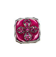 Pretty in Pink Sparkle Lot Of 4 Rhinestone Charms 18MM - 20MM Snap