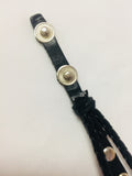 Peace and Diamonds Fashion Snap Jewelry Leather Bracelet Set With 2 Charms Modern And Classy