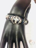 Peace and Diamonds Fashion Snap Jewelry Leather Bracelet Set With 2 Charms Modern And Classy