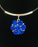 NFL Fashion Snap Jewelry New York Giants Logo Necklace Set With 2 Charms For Football Fans