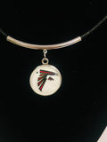 NFL Fashion Snap Jewelry Atlanta Falcons Logo Necklace Set With 2 Charms For Football Fans